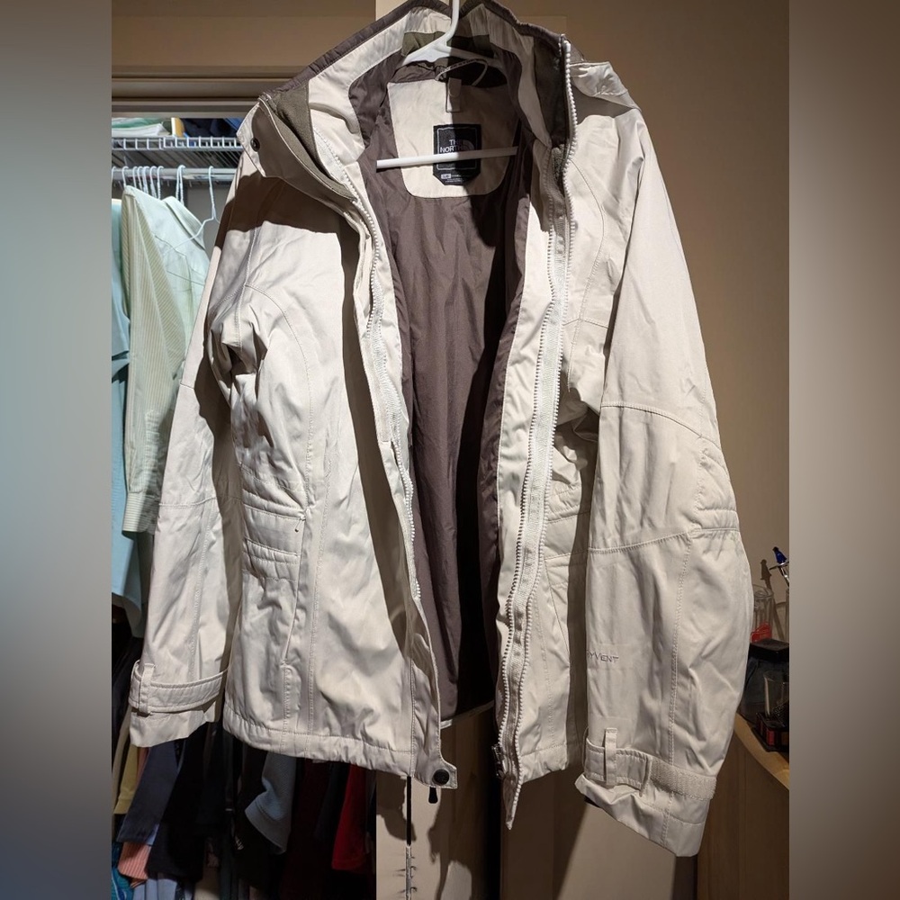 The North Face Cream and Brown Jacket